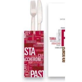 BUSTA POSATE+TOV.'RISTO' PASTA' 125 PZ.